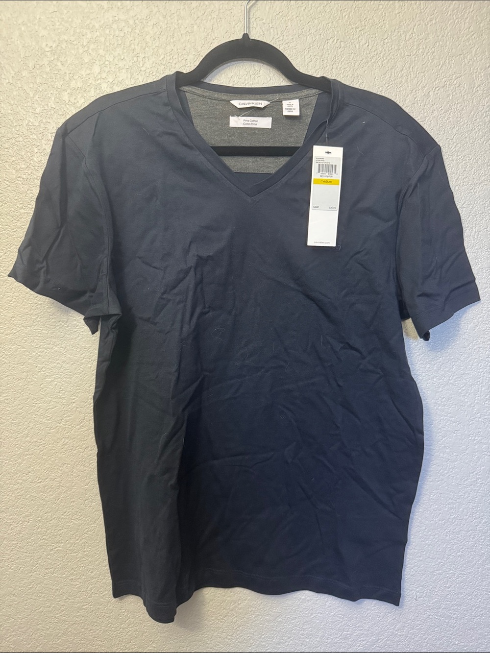 Calvin Klein Men’s Dark Navy V-Neck Short Sleeve Tee